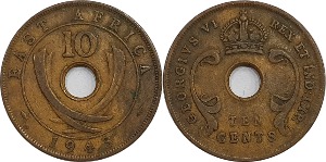 서아프리카연합 1943년 10 센트