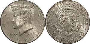 미국 1995년(D) 케네디 하프 달러