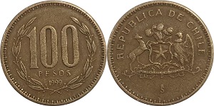 칠레 1999년 100 페소