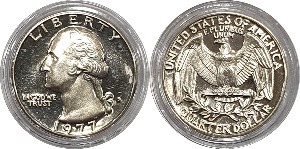 미국 1977년(S) 쿼터달러 - 미사용(프루프)