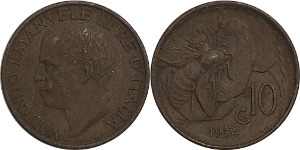 이탈리아 1934년 10 Centesimi