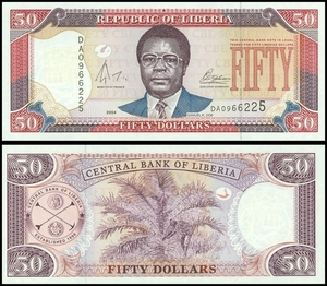 라이베리아 2004년 50 달러 - 미사용