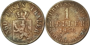 독일(HESSE - CASSEL) 1856년 1 HELLER