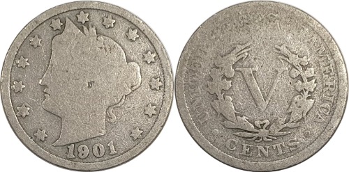 미국 1901년 리버티 니켈 5 센트