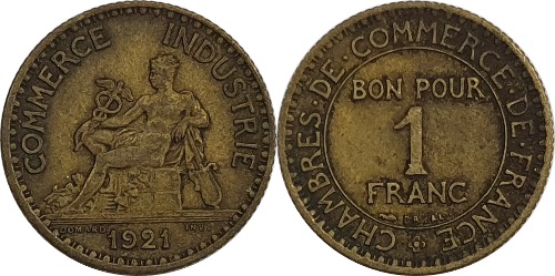 프랑스 1921년 1 프랑