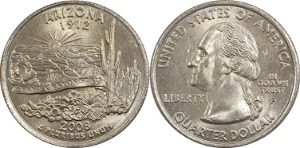 미국 주성립50주년 기념 쿼터달러 - 애리조나(2008년, P)