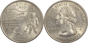 미국 주성립50주년 기념 쿼터달러 - 오하이오(2002년, P)