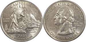 미국 주성립50주년 기념 쿼터달러 - 캘리포니아(2005년, P)