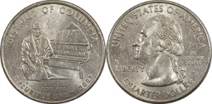 미국 주성립50주년 기념 쿼터달러 - 워싱턴 컬럼비아 특별구(2009년, P)