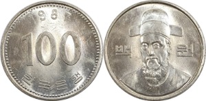 한국은행 1987년 100원 - 미사용