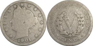 미국 1901년 리버티 니켈 5 센트