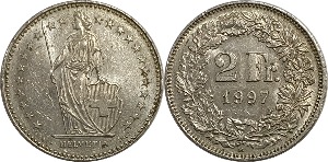 스위스 1997년 2 프랑