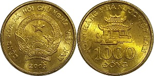 베트남 2003년 1,000 동 - 미사용(B급)