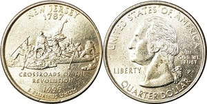 미국 주성립50주년 기념 쿼터달러 - 뉴저지(1999년, P)