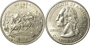 미국 주성립50주년 기념 쿼터달러 - 네바다(2006년, P)